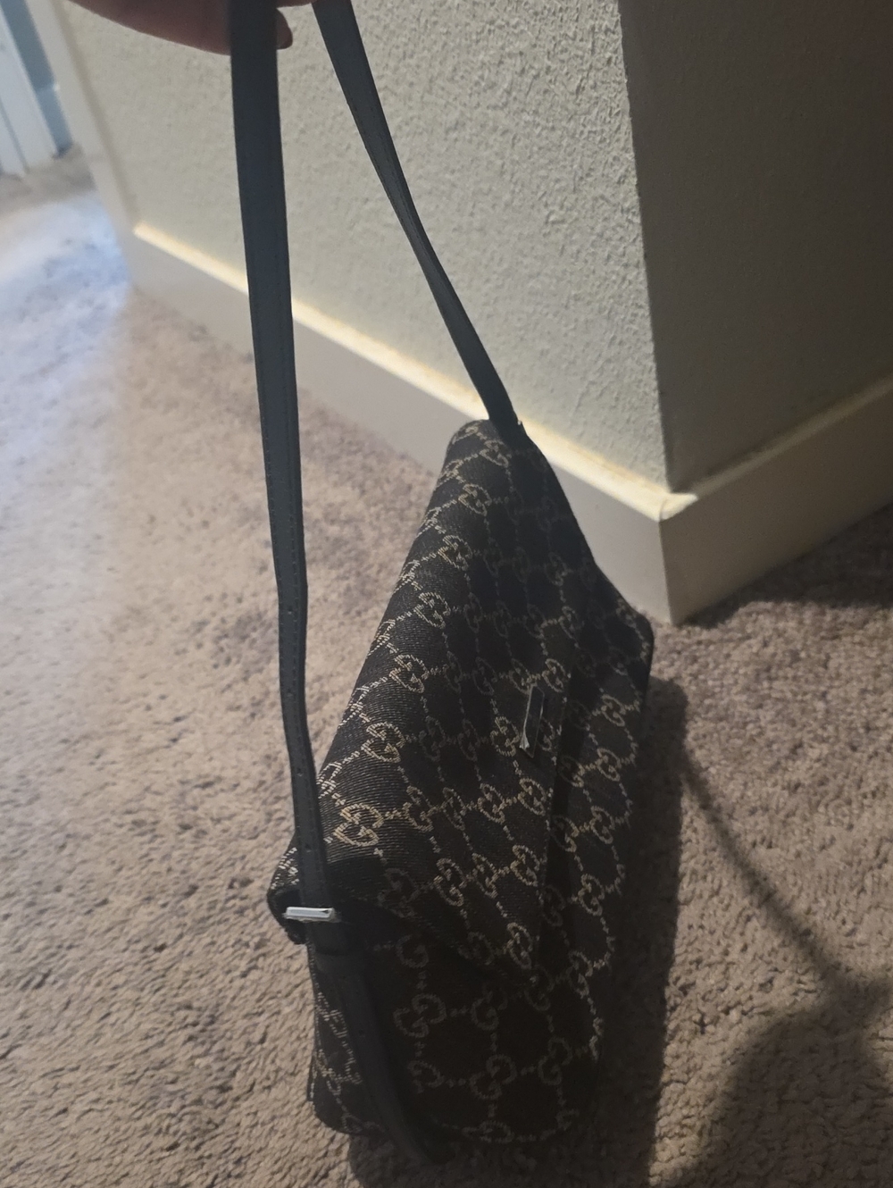 Black Denim Shoulder Bag